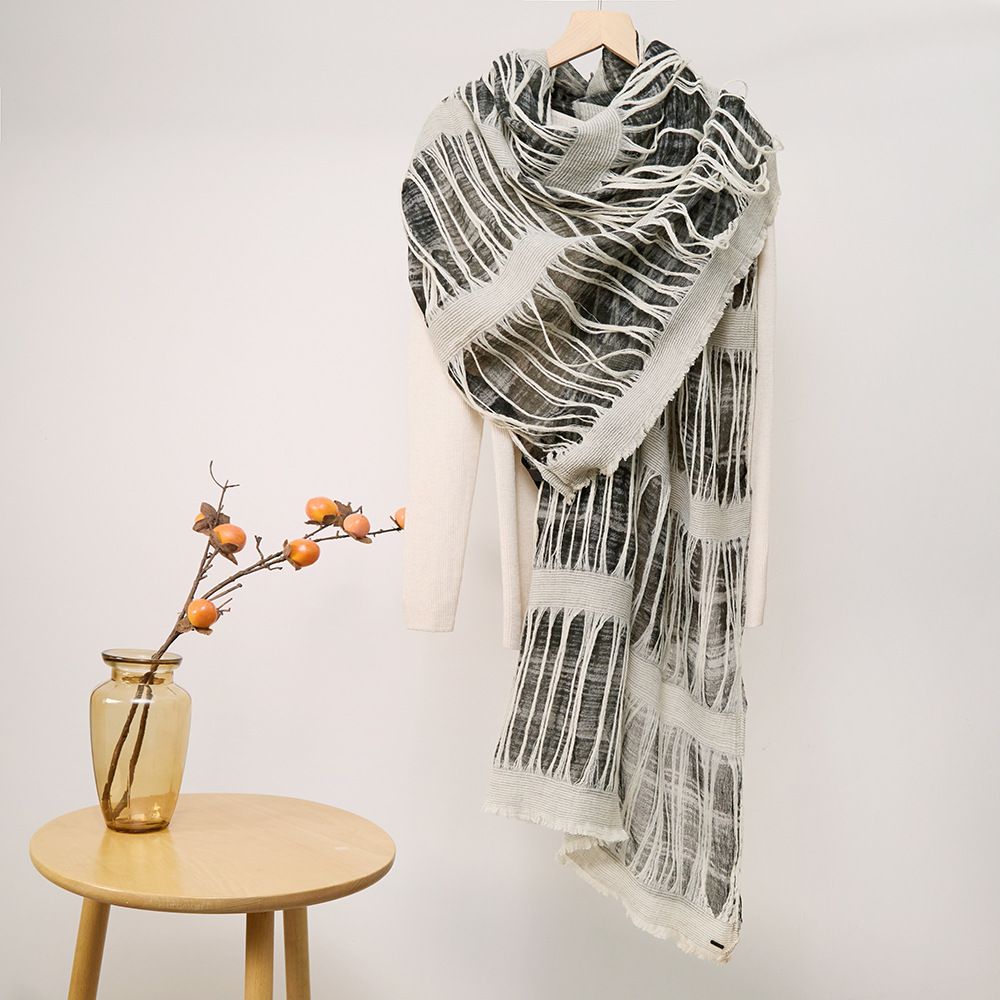 Sciarpa calda da donna, scialle di lana, versatile, autunno inverno, dipinta a mano, realizzata in lana della Mongolia Interna_voghion.com