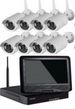 Conjunto de câmeras de vigilância sem fio de 10 polegadas com tela integrada de 4 canais e 8 canais para kit NVR WiFi residencial_voghion.com