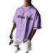 Men's Clothing Summer Casual Loose Breathable Short Sleeved Round Neck T Shirt 2024 Fashion Simple Slogan 3D Digital Printing_voghion.com