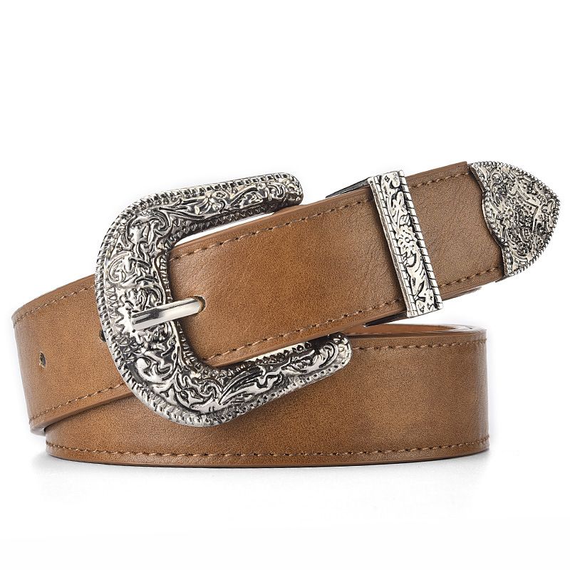 Internet celebrity versatile carved three piece set for women's decoration dress fashion belt_voghion.com