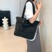 Neue Daunentasche für Damen, große Kapazität, Wolken-Nylonstoff, koreanische Baumwoll-gepolsterte Tasche, karierte Handtasche, Schultertasche_voghion.com