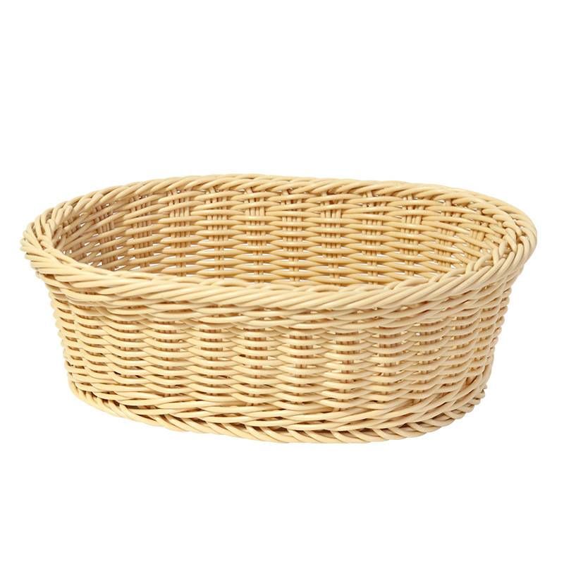 Rattan Basket Oval Bread Basket Fruit Basket Supermarket Hotel Home Daily Snack Storage Basket_voghion.com