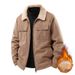 Cordjacke Herren Baumwollkleidung Herren Samt Verdickte Lammwolle Jacke Baumwollkleidung_voghion.com