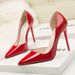 1132-3 Style Fashionable Minimalist Slim High Heels, Shallow Mouth, Pointy Hollow Out, Sexy And Slimming OL Professional_voghion.com