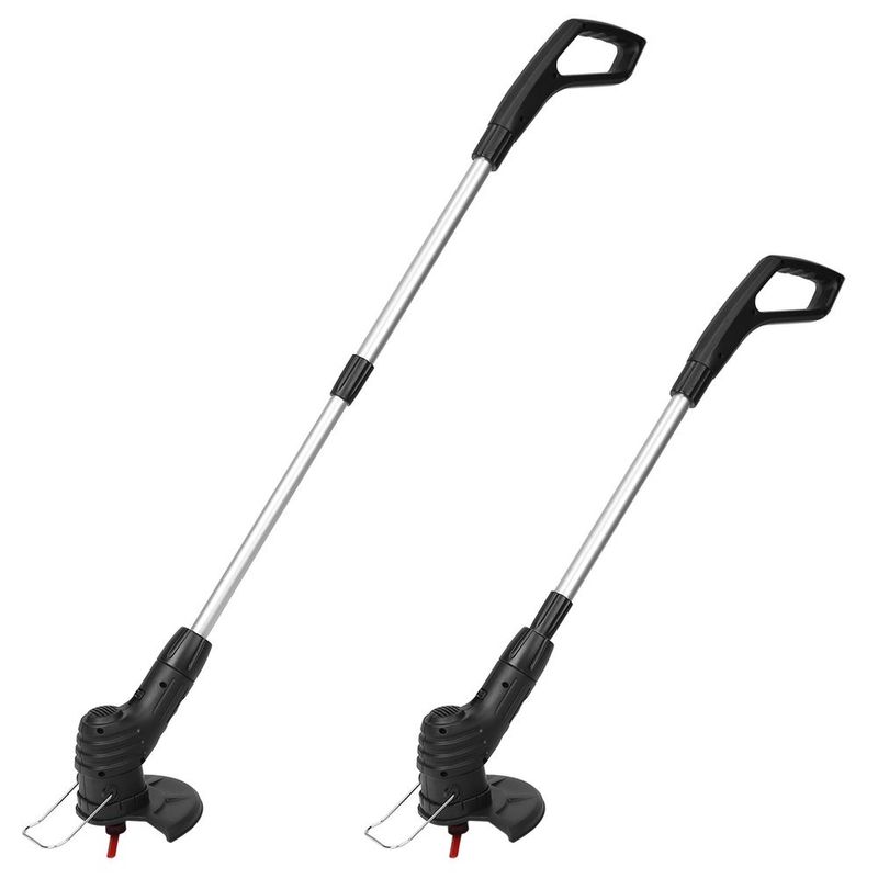 Electric Cordless Grass Trimmer Rechargeable Grass String Trimmer Garden Cutter Lawn Mower 2A Battery With 5 Blades_voghion.com