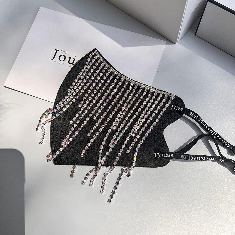 Ice Silk Tassel Three-dimensional Mask Party Dress Up Couple Mask_voghion.com
