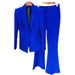 Single-Button Blazer & Flare Pants Set – Professional & Stylish Two-Piece Outfit For Work & Events (S-XXXXL, White/Black/Royal Blue)_voghion.com