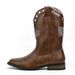 Glide Personalized Fashion Design Five-Pointed Star Slip-On Men's Western Cowboy Boots_voghion.com
