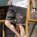 Men's Clothing denim shorts thin loose trendy brand workwear shorts men's five-point pants_voghion.com