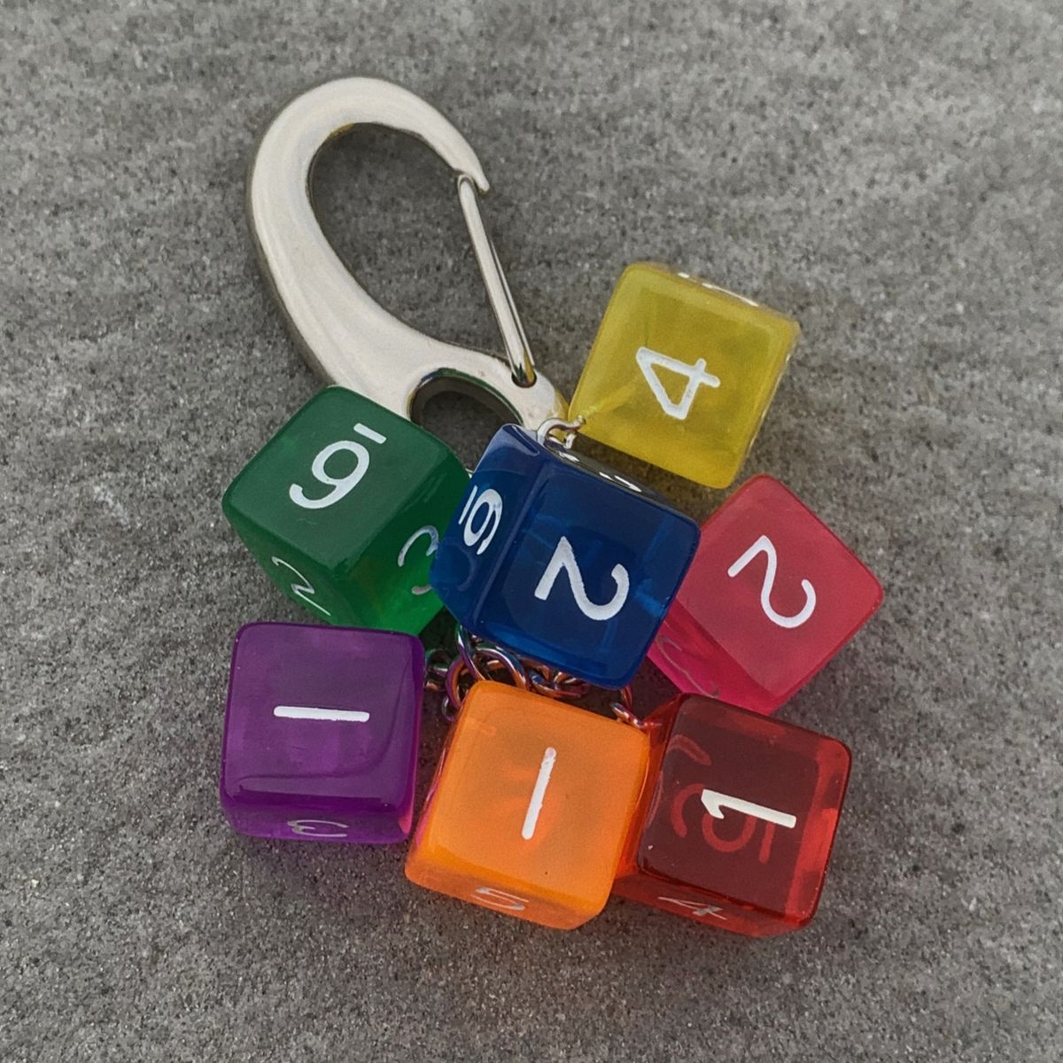 Vibrant Jelly Dice Keychain - Unique Handmade Bag Charm, Artistic Car Accessory For Stylish Personalization High End Car Keychain_voghion.com