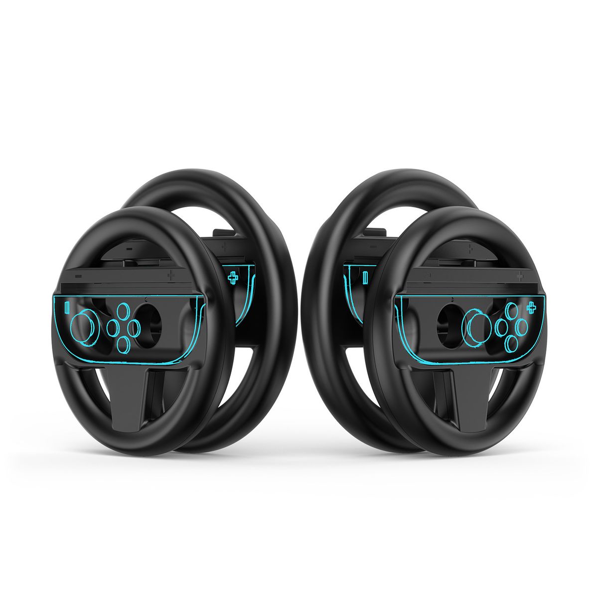 Neu Switch2 Mario Kart Family Set JOYCON Lenkrad Groß 2 Klein 4er Pack_voghion.com