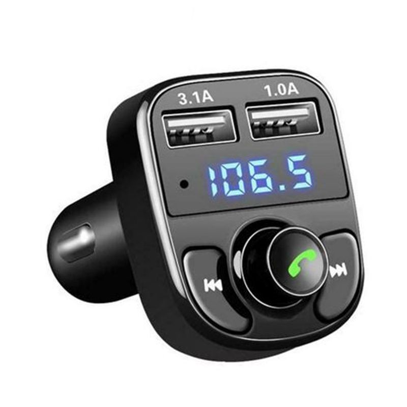FM-Transmitter, kabelloser Zigarettenanzünder-Adapter, X8, Bluetooth 4.2, MP3-USB-Anschluss, Xstone_voghion.com