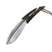 Feather Pattern Outdoor Pocket Self-Defense Survival Sharp Damascus Steel Straight Knife Collectible Tool_voghion.com