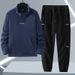 Herrkläder Polar Fleece Fritidssportdräkt Herrfleece Plus Size Plus Size Tvådelad kostym Plus Sammetsförtjockning Stor Tröja Trend_voghion.com