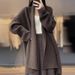 Oversized Longline Cardigan Sweater For Women – Chunky Knit Open Front Coat In Solid Colors (Gray, Khaki, Beige, Brown, One Size)_voghion.com