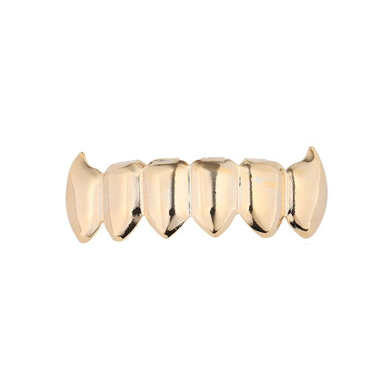 Hot Sale New HIPHOP Gold Braces Vampire Wolf Fangs Festival Dress Hip Hop Braces_voghion.com