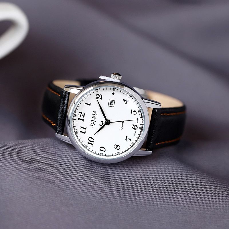 Stilvolle und einfache Damen-Studentenuhr mit hochwertigem Lederarmband, wasserdicht, Vintage, rund, Business-Casual_voghion.com