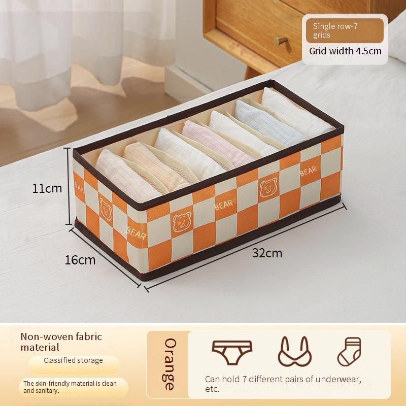 Foldable Drawer Organizer With Dividers - Multi-Compartment Storage Box For Underwear & Socks (Space-Saving, Versatile, Fits Closet/Dresser)​_voghion.com