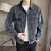 Men's Clothing Casual Denim Trendy Tops Handsome Jacket_voghion.com