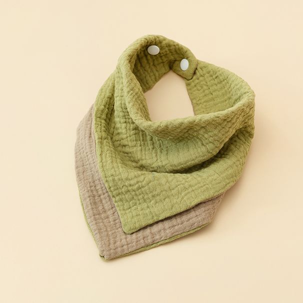 Véier Schicht Kotteng Gaze A Typ Latzchen Baby Multifunktionell Quadrat Handdicher Bedruckt Faarfpassend Baby Dräieck Handduch Wanddicht Latzchen_voghion.com