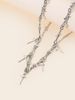 Collane vendita calda collana con ciondolo scudo triangolare collana con catena intrecciata collana con ciondolo spada corta collana alla moda accessori_voghion.com