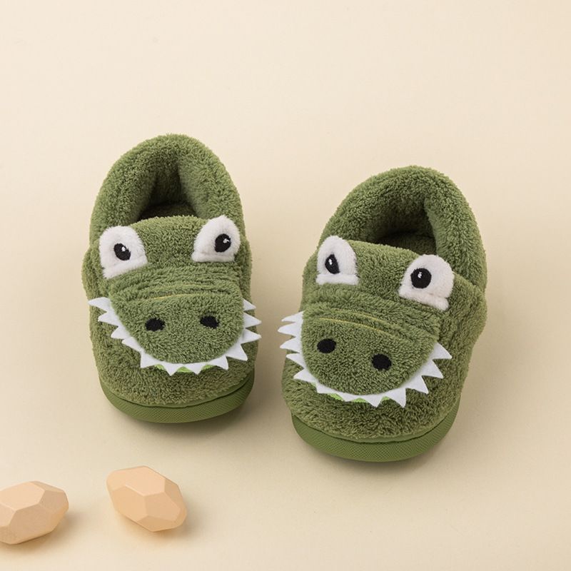 Children's Cotton Slippers Winter Crocodile Bag With Warm Non-slip Thickened Soft Soled Children's Slippers_voghion.com