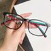 Anti blue light glasses, flat lenses, full frame, plain face, large square, transparent TR908264_voghion.com