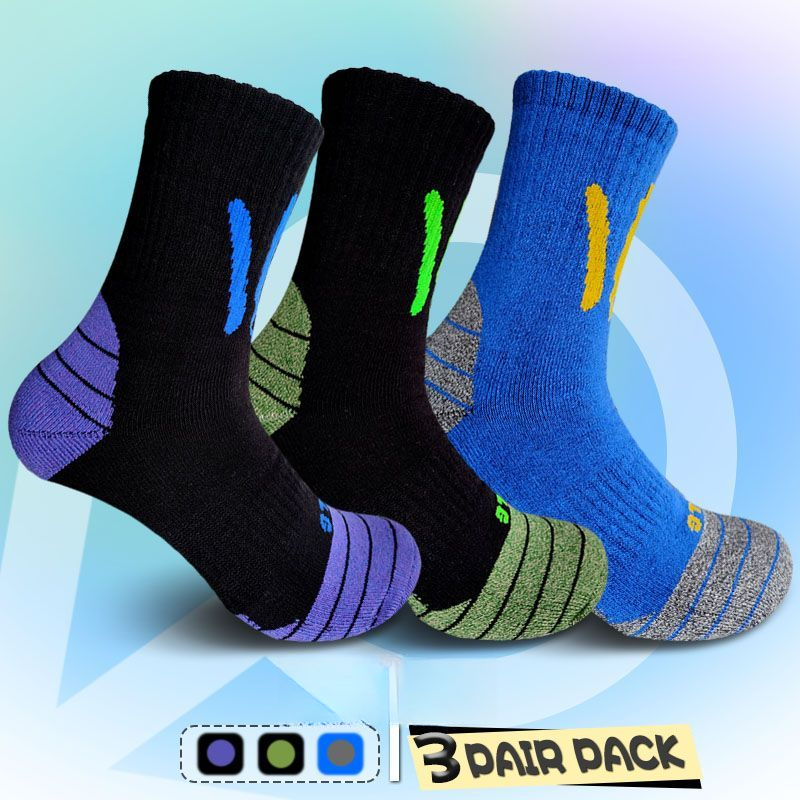 Winter Thickened Towel Bottom For Hiking And Mountaineering, Unisex Quick-Dry High Cotton Outdoor Thermal Ski Socks_voghion.com