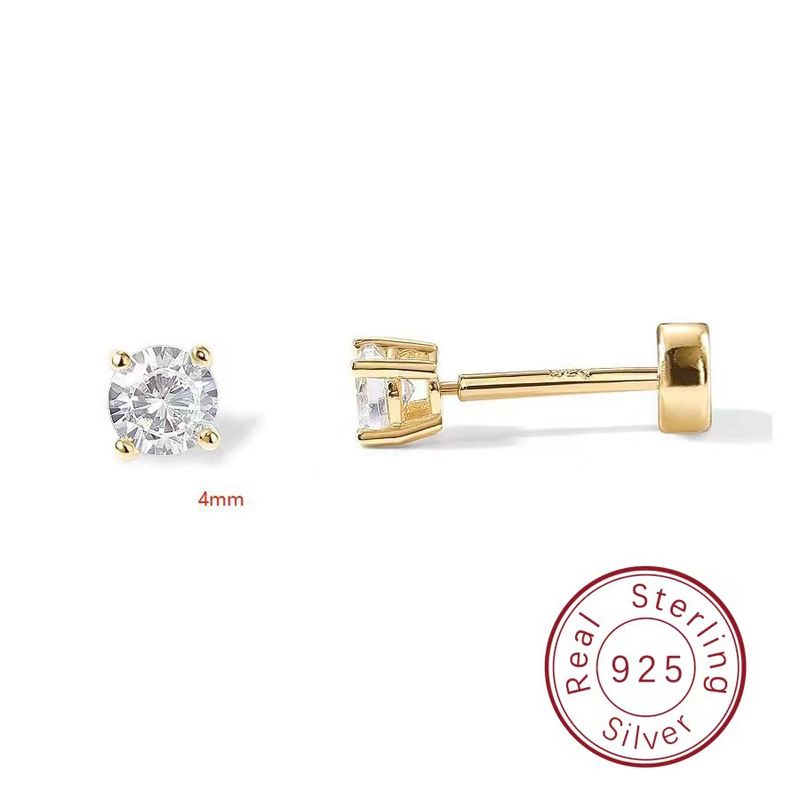 Brincos de piercing de cartilagem com rosca de olho de diabo e diamante em prata esterlina S925, personalidade, cobra pequena, rosto sorridente, osso de orelha, feminino_voghion.com