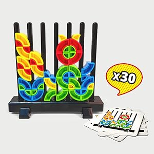 Creative Building Block Set For Toddlers, 30 Pattern Cards, Open-Ended Play Toy For Sensory Development And Problem Solving Skills_voghion.com