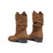 New Autumn And Winter Simple Versatile Low-heeled Pointed Toe Women's Boots, Ruched Slouchy Boots._voghion.com