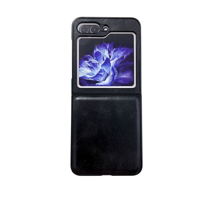 Para Samsung Galaxy Z Flip 5 Luxo Estilo Empresarial Proteção Total Capa de Couro para Telefone_voghion.com