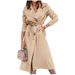 Autumn Winter New 2024 Long Women's Plus Size Trench Coat With Belt_voghion.com