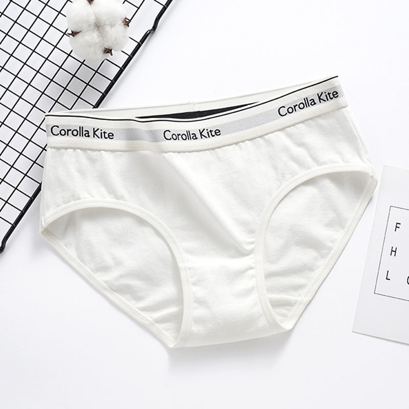 Sous-vêtements de sport pour femmes, entrejambe antibactérien tout coton, coupe fine estivale, slips taille moyenne doux pour la peau pour filles_voghion.com