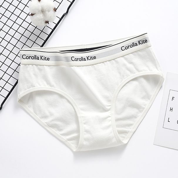 Sous-vêtements de sport pour femmes, entrejambe antibactérien tout coton, coupe fine estivale, slips taille moyenne doux pour la peau pour filles_voghion.com