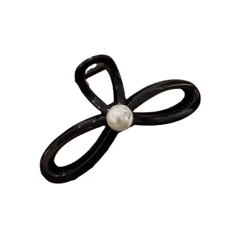 Simple Acrylic Shark Clip Ins High-end Sense Plate Hair Catch Clip Female Back Head Large Bow Hair Clip_voghion.com