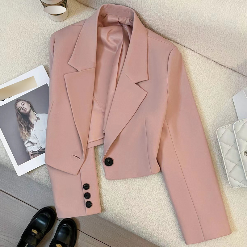Kurzblazer für Damen Kleiner High-End-Design Vielseitiger Blazer_voghion.com