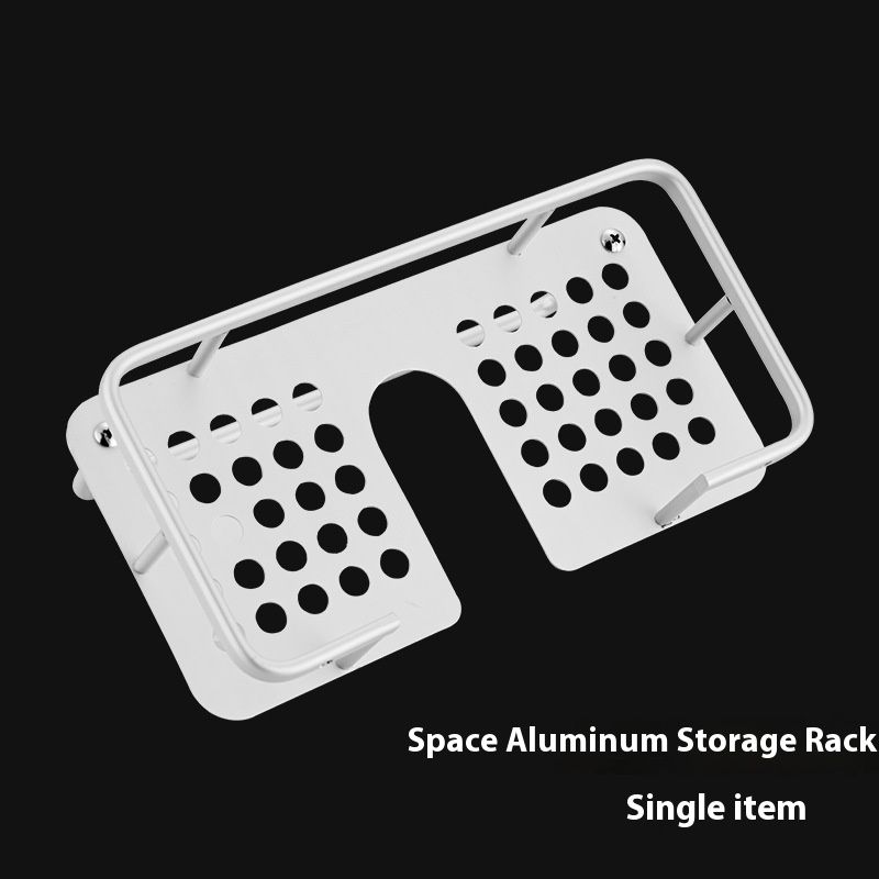 No-Drill Shower Caddy & Adjustable Riser – Rustproof Bathroom Shelf For Shampoo, Soap & Razor, Height-Adjustable Shower Rod_voghion.com