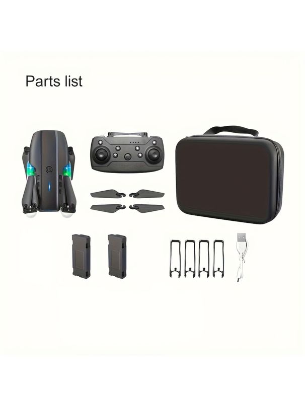 Drone con doppia telecamera e flusso ottico, quadricottero 480P, facile da usare, design pieghevole, video 480p, UAV per interni/esterni,_voghion.com