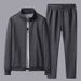 Middle-aged Men's Sports Suit Spring And Autumn Two-piece Loose Fit Casual Cardigan Tracksuit For Dad_voghion.com
