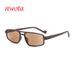New Rectangular Hollow Double Beam Anti Ultraviolet Sunglasses Sunscreen Reading Glasses_voghion.com