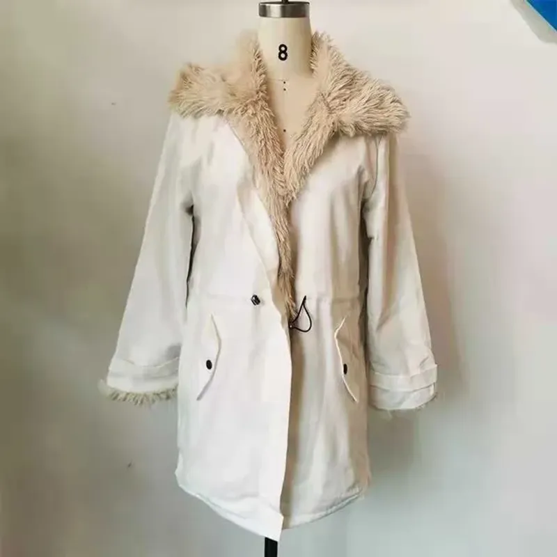 PFHQ Men's Big Lapel Faux Fur Coat Fashion Thicken Warm Plush Trendy Outdoor Jacket Button Pockets Winter New 2022_voghion.com