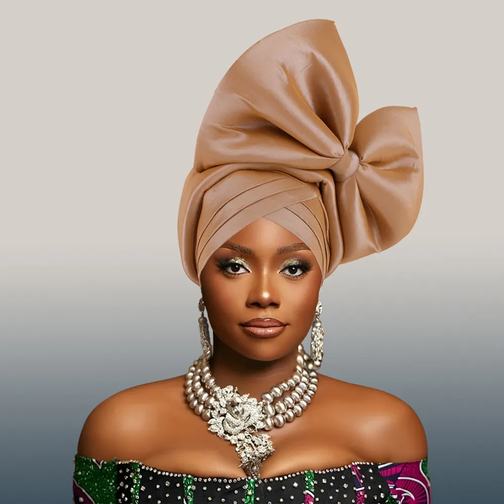 Hot Selling Headwear Wedding New Style Big Bow Headscarf Baotou Hat Xiyintemu_voghion.com