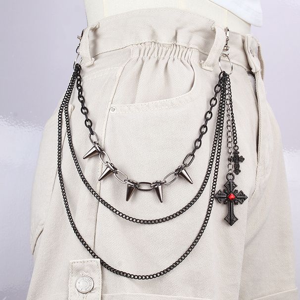 Spider Cross Street Dance Hose Halloween Mode Mehrschichtige Vielseitige Dekorative Metall Taillenkette_voghion.com