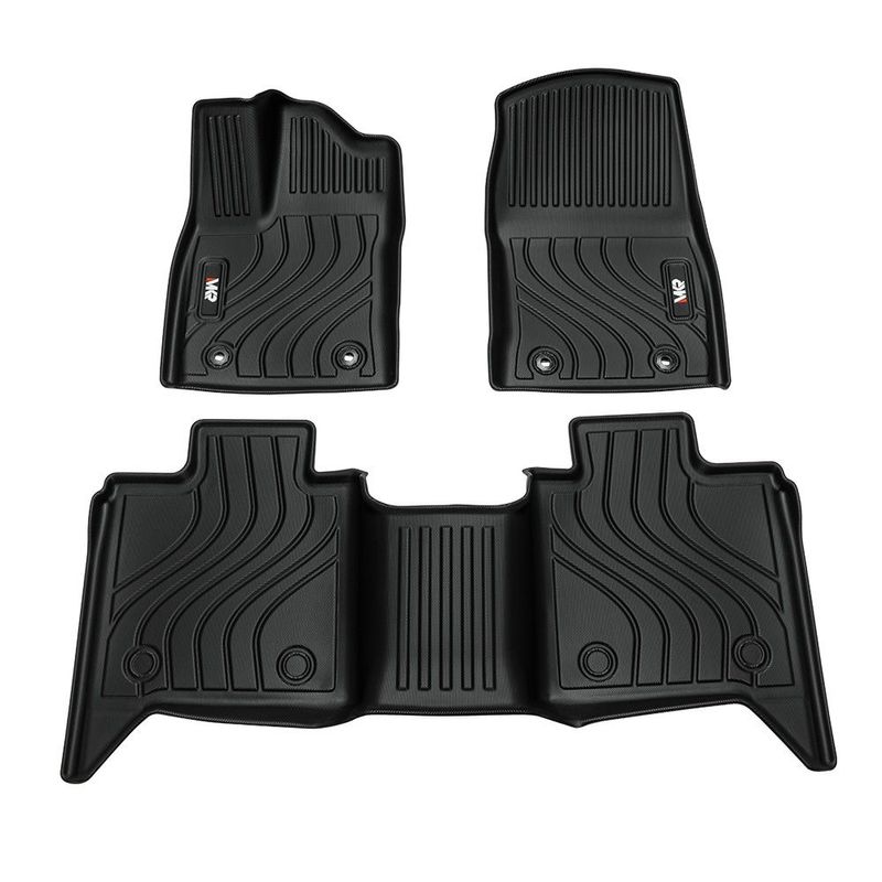 3PCS TPE Front And Rear Row Floor Liners Floor Mats Fit For Toyota Tundra CrewMax Cab 2022-2025, Custom Fit Tundra Car Mats_voghion.com