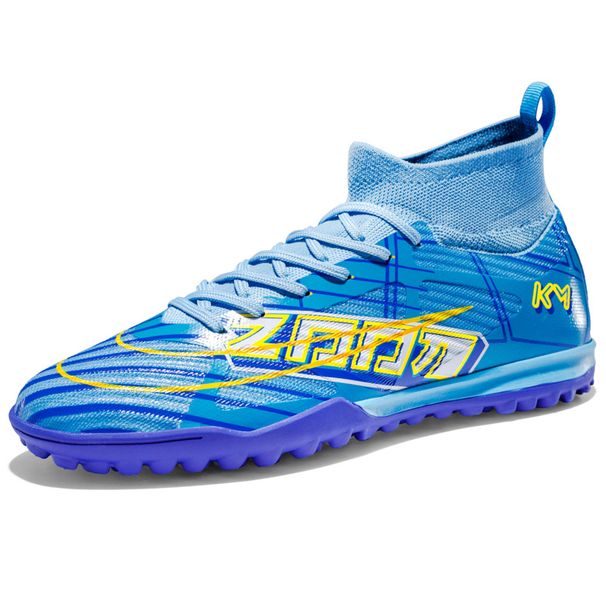 2285 Fußball High Top Sockenkragen Slip-On Mesh Obermaterial Lange FG Gebrochene Spikes HG Flache Trainingssportschuhe_voghion.com