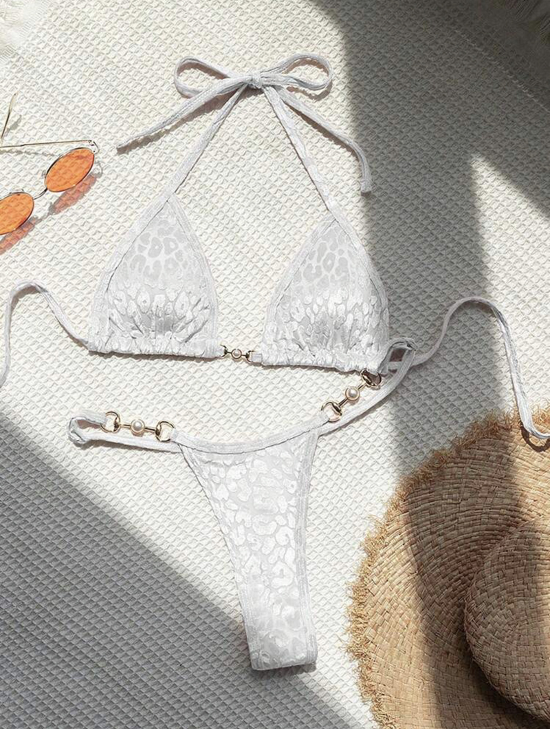 costume da bagno bikini bikini in tessuto speciale con stampa leopardata perlata a forma di T sexy_voghion.com