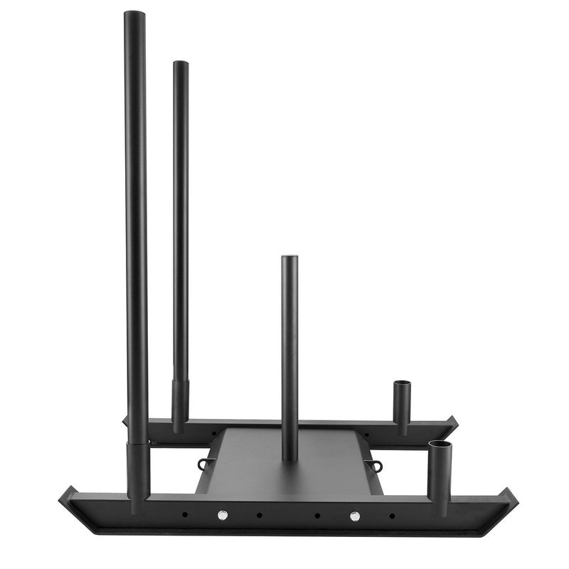 VEVOR Weight Training Sled, Pull Push Power Sled, Fitness Strength Resistance Training, Steel Workout Equipment For Athletic Exercise & Speed Improvement, Suitable For 2" Weight Plate, Black_voghion.com