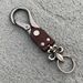 Retro Cross Flower Handmade Cowhide Keychain Niche Personality Car Key Wear Bag Pendant_voghion.com