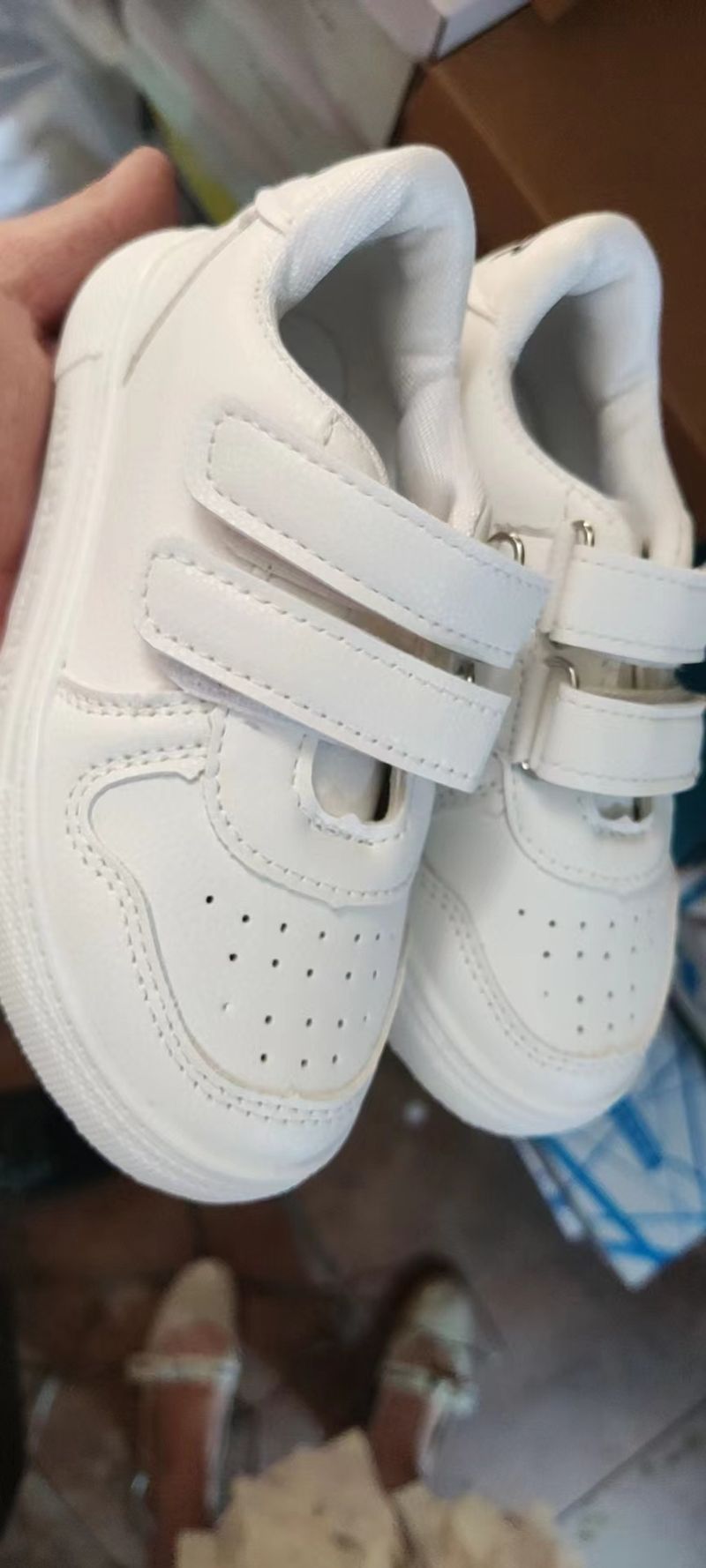 Boys' Leather Children's Girls' White Board Elementary School Shoes, Breathable Shoes_voghion.com